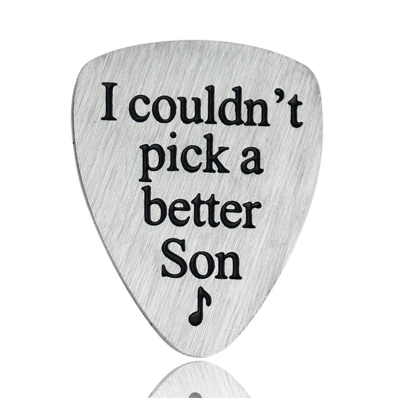 YeeQin I Couldnâ€™t Pick A Better Son Guitar Pick Jewelry Gift for Son From Mom Dad Musician Gifts - Image 1